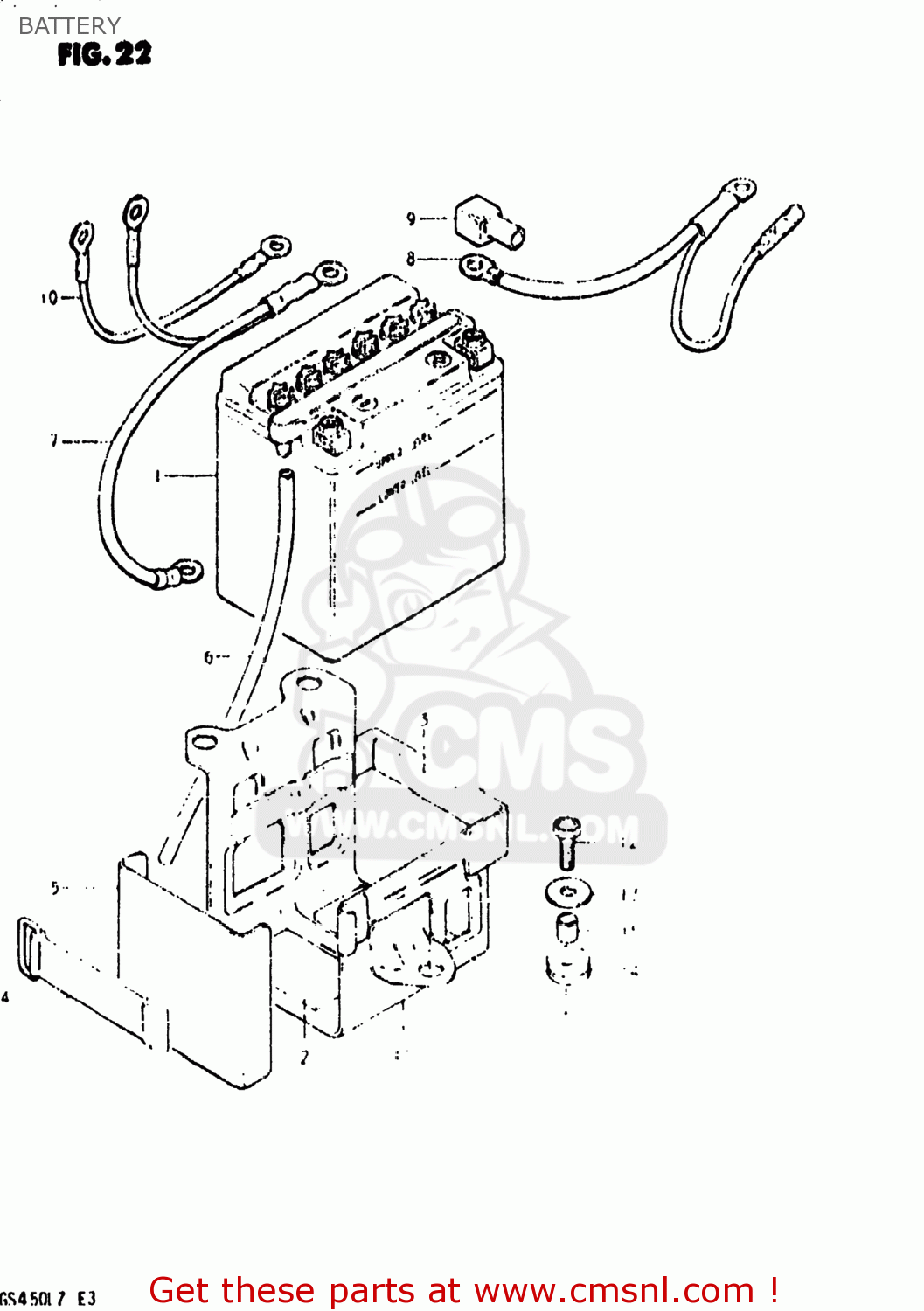 BATTERY GS450L 1981 (X) USA (E03)
