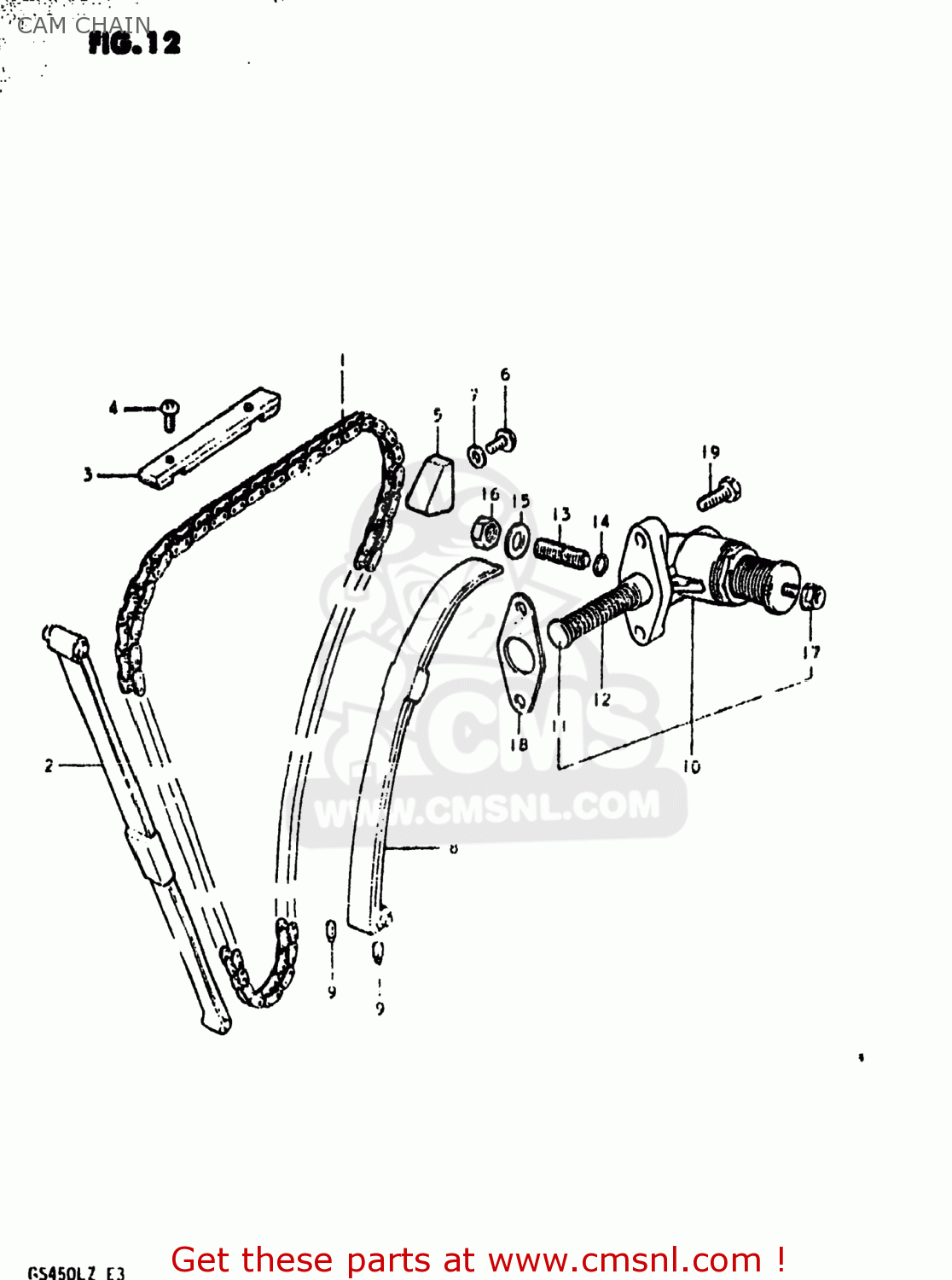 CAM CHAIN GS450L 1981 (X) USA (E03)