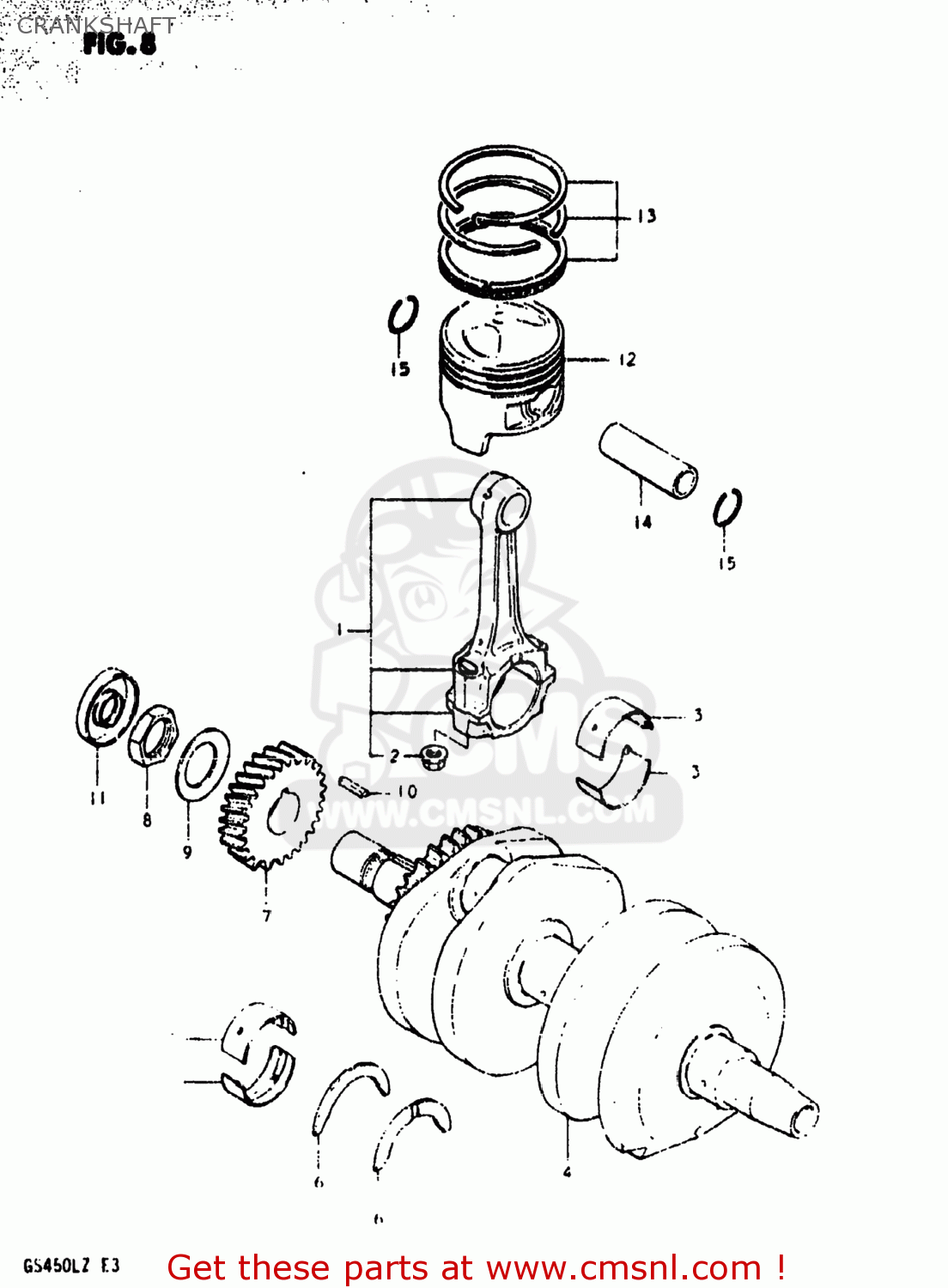 CRANKSHAFT GS450L 1981 (X) USA (E03)