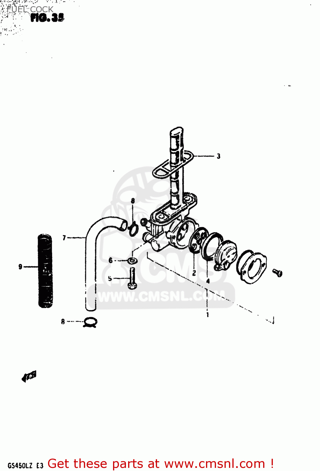 FUEL COCK GS450L 1981 (X) USA (E03)