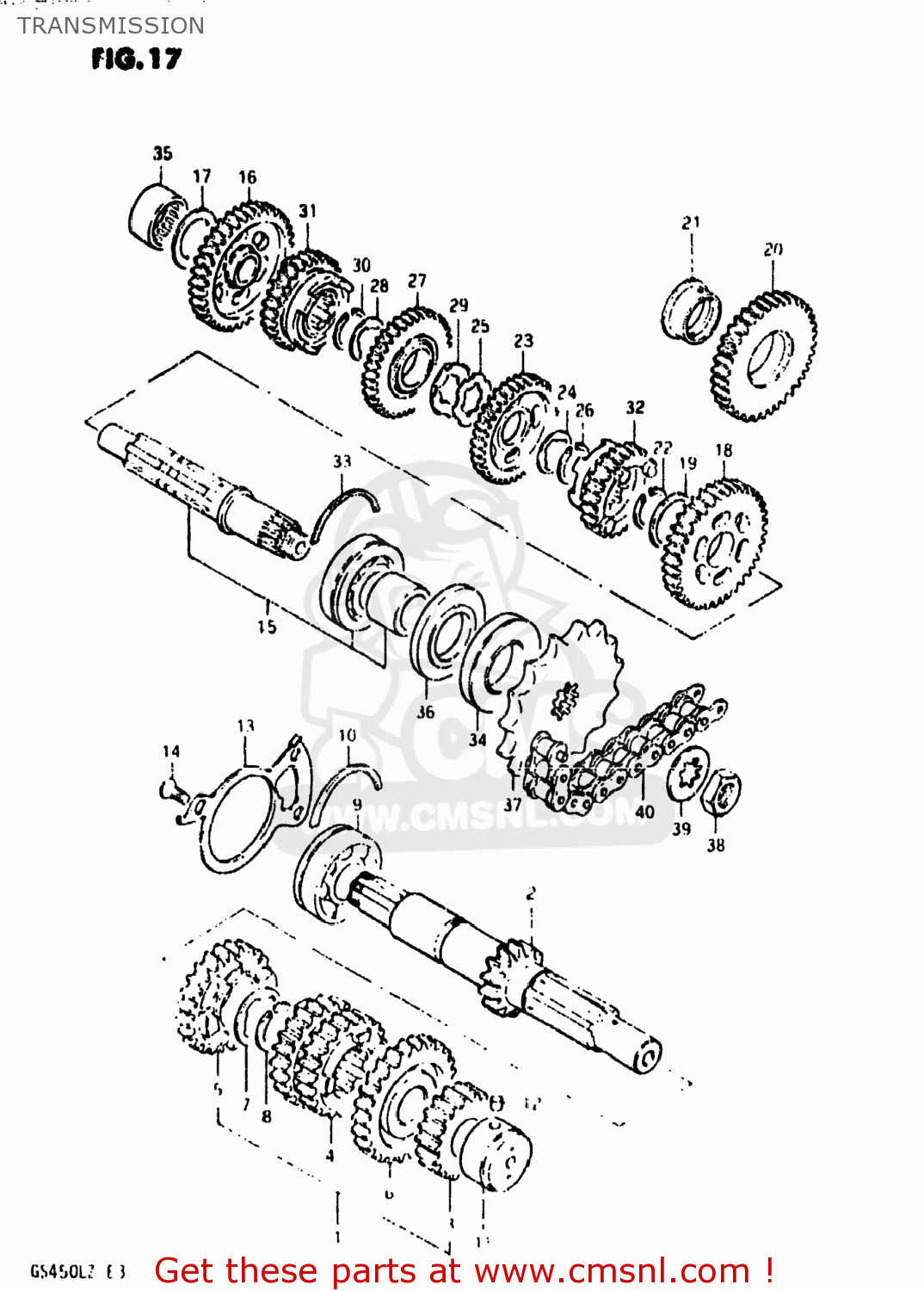 TRANSMISSION GS450L 1981 (X) USA (E03)