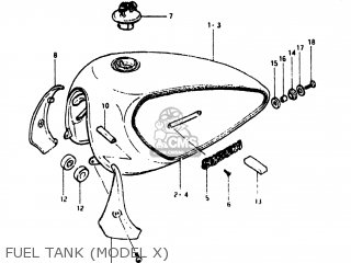 FUEL TANK (MODEL X) - GS450L 1981 (X) USA (E03)