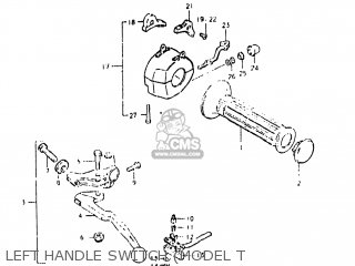 LEFT HANDLE SWITCH (MODEL T - GS450L 1981 (X) USA (E03)