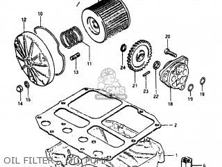 OIL FILTER - OIL PUMP - GS450L 1981 (X) USA (E03)