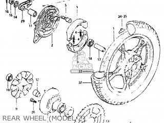 REAR WHEEL (MODEL Z) - GS450L 1981 (X) USA (E03)
