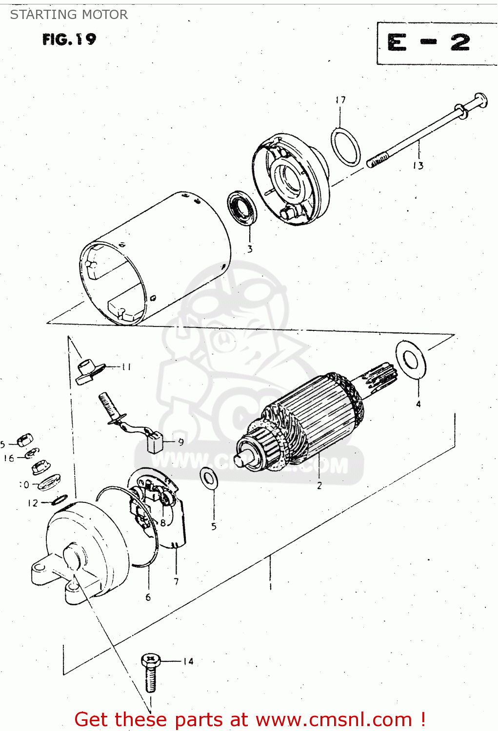 STARTING MOTOR GS450L 1982 (Z) (E02 E21 E24 E25 E34 E39)