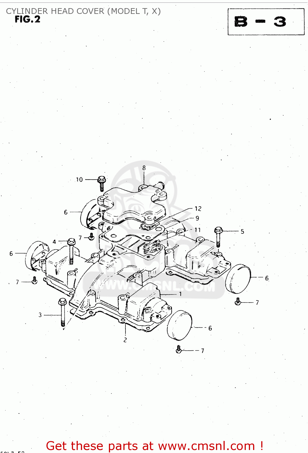 CYLINDER HEAD COVER (MODEL T, X) GS450L 1982 (Z) (E02 E21 E24 E25 E34 E39)