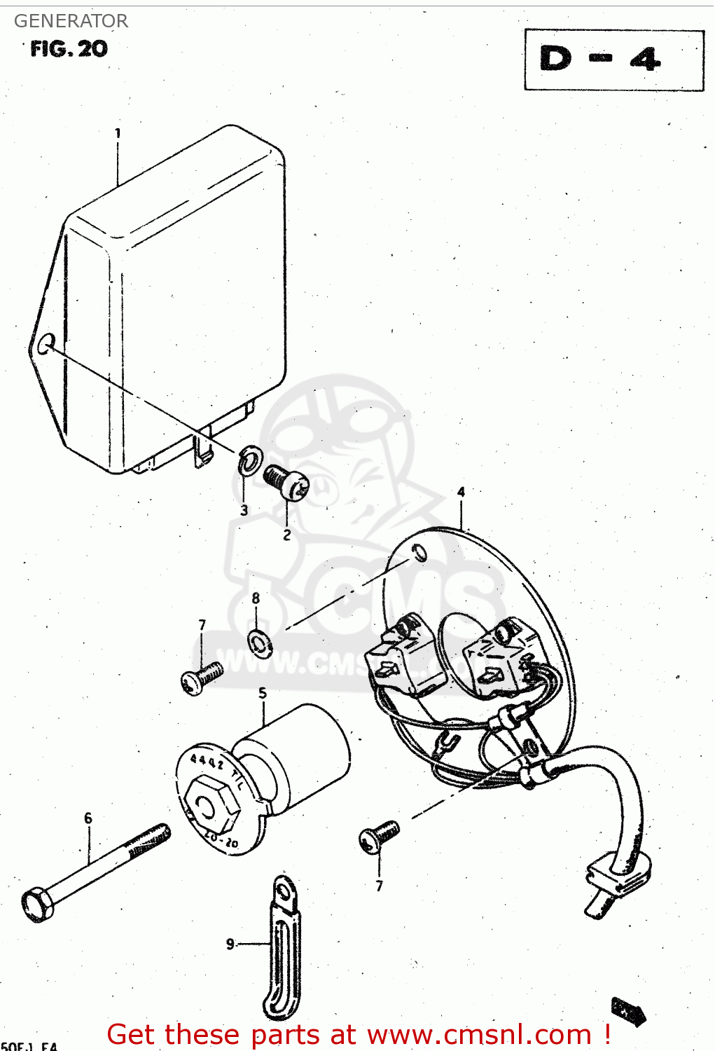 GENERATOR GS450L 1982 (Z) (E02 E21 E24 E25 E34 E39)