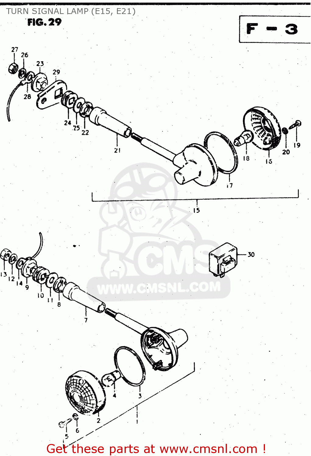 TURN SIGNAL LAMP (E15, E21) GS450L 1982 (Z) (E02 E21 E24 E25 E34 E39)