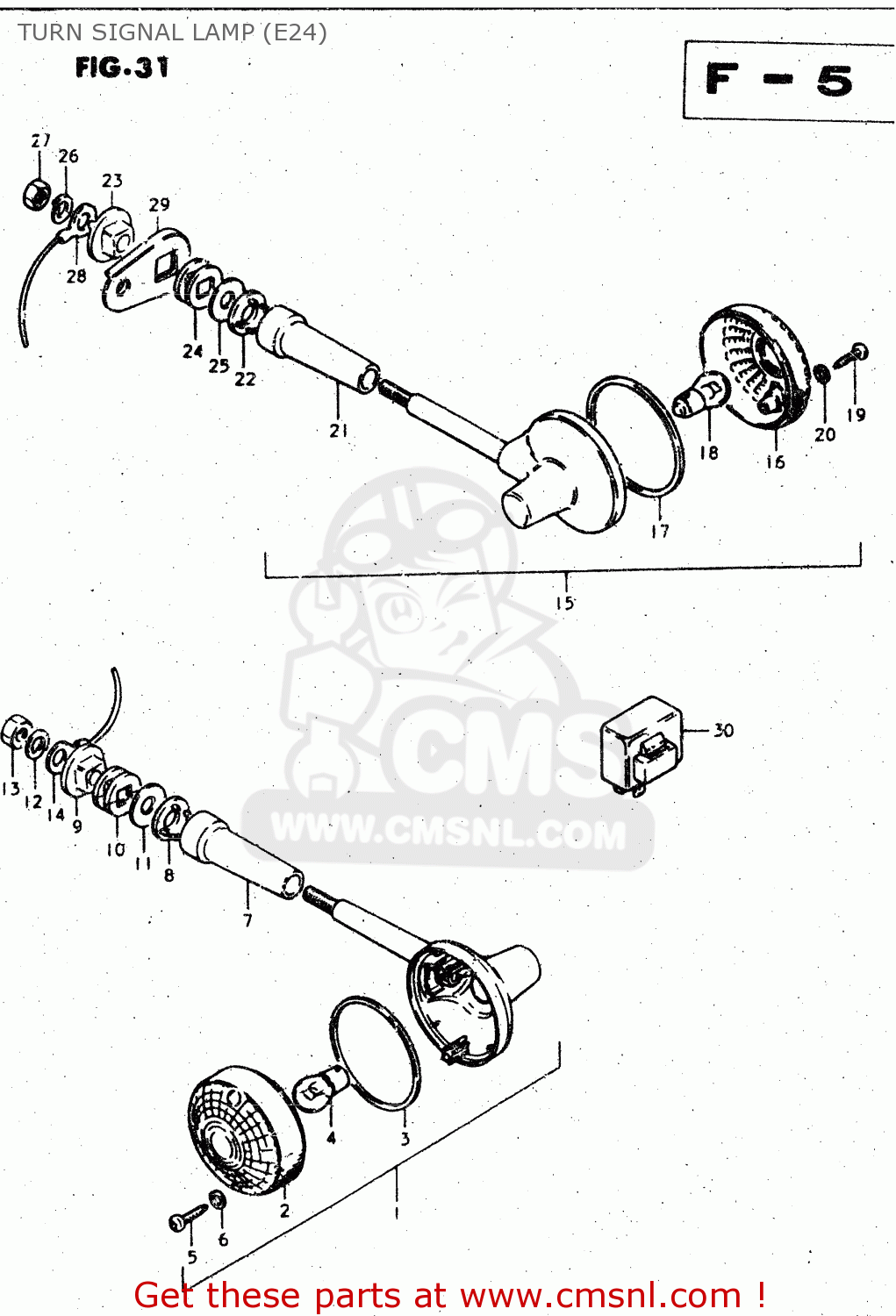 TURN SIGNAL LAMP (E24) GS450L 1982 (Z) (E02 E21 E24 E25 E34 E39)