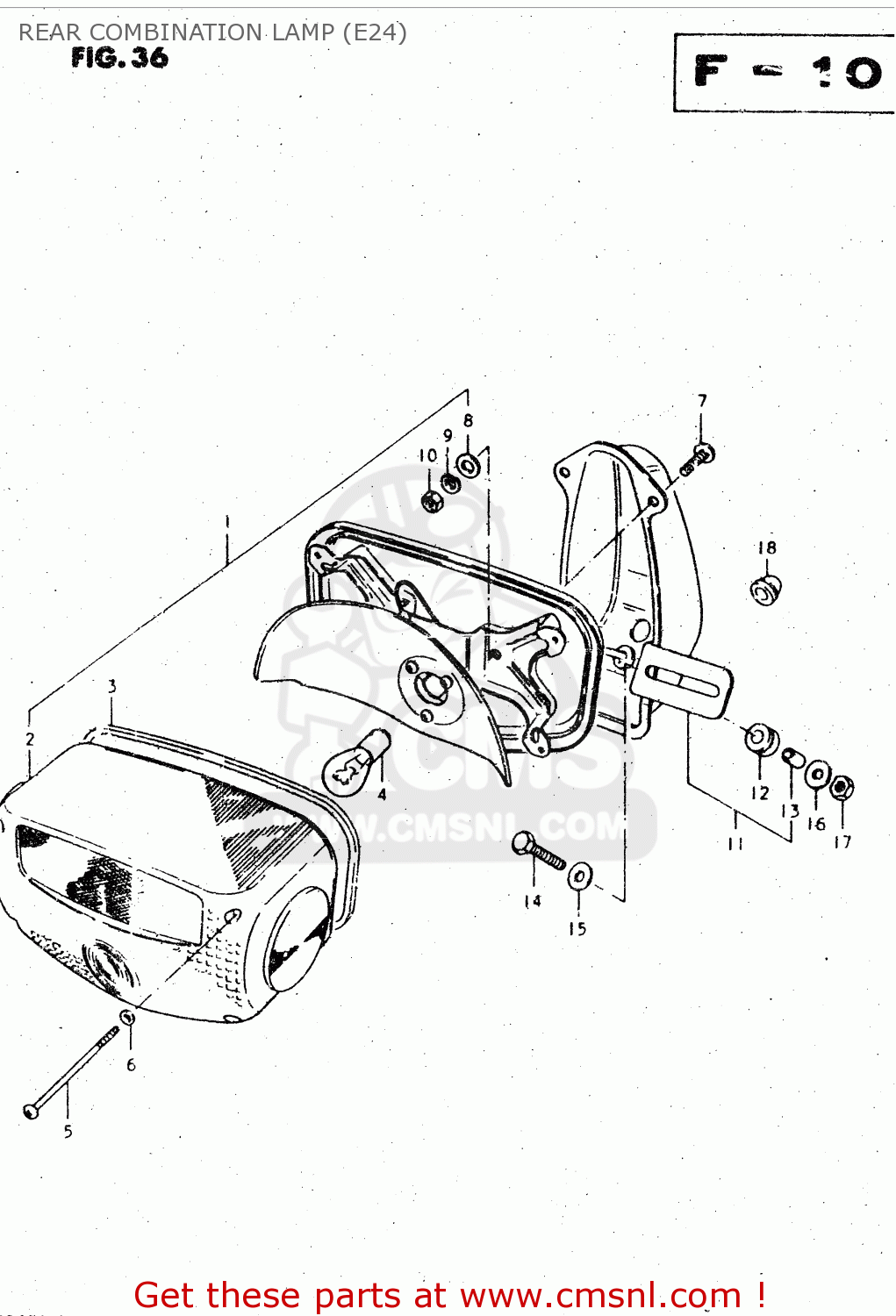 REAR COMBINATION LAMP (E24) GS450L 1982 (Z) (E02 E21 E24 E25 E34 E39)