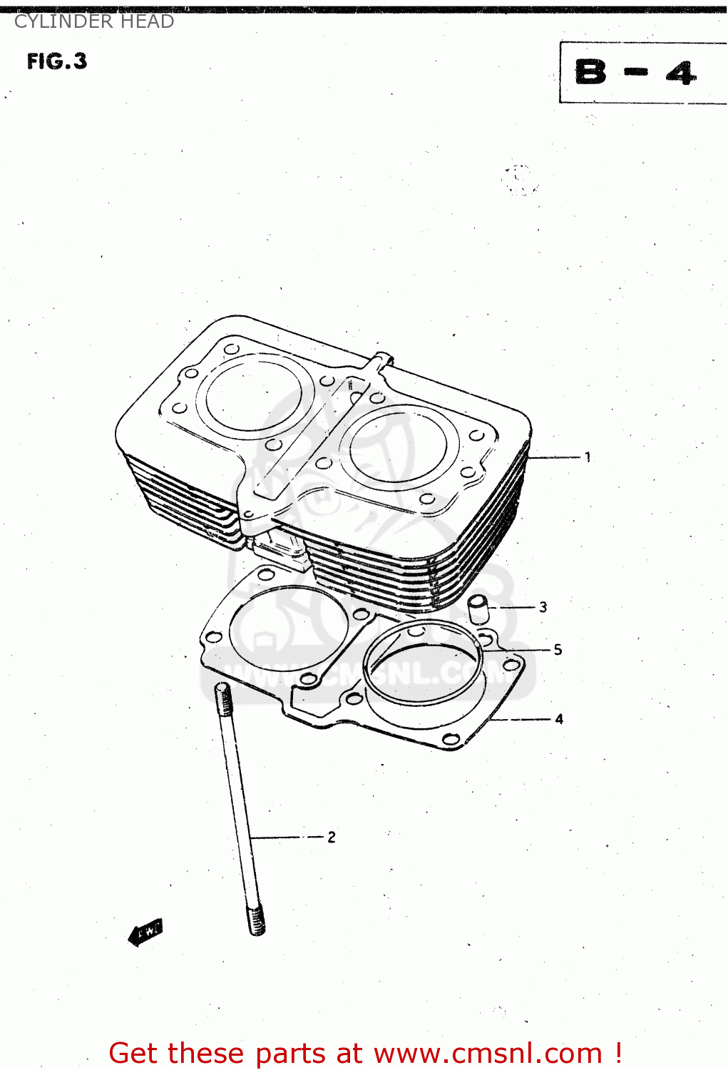 CYLINDER HEAD GS450L 1982 (Z) (E02 E21 E24 E25 E34 E39)