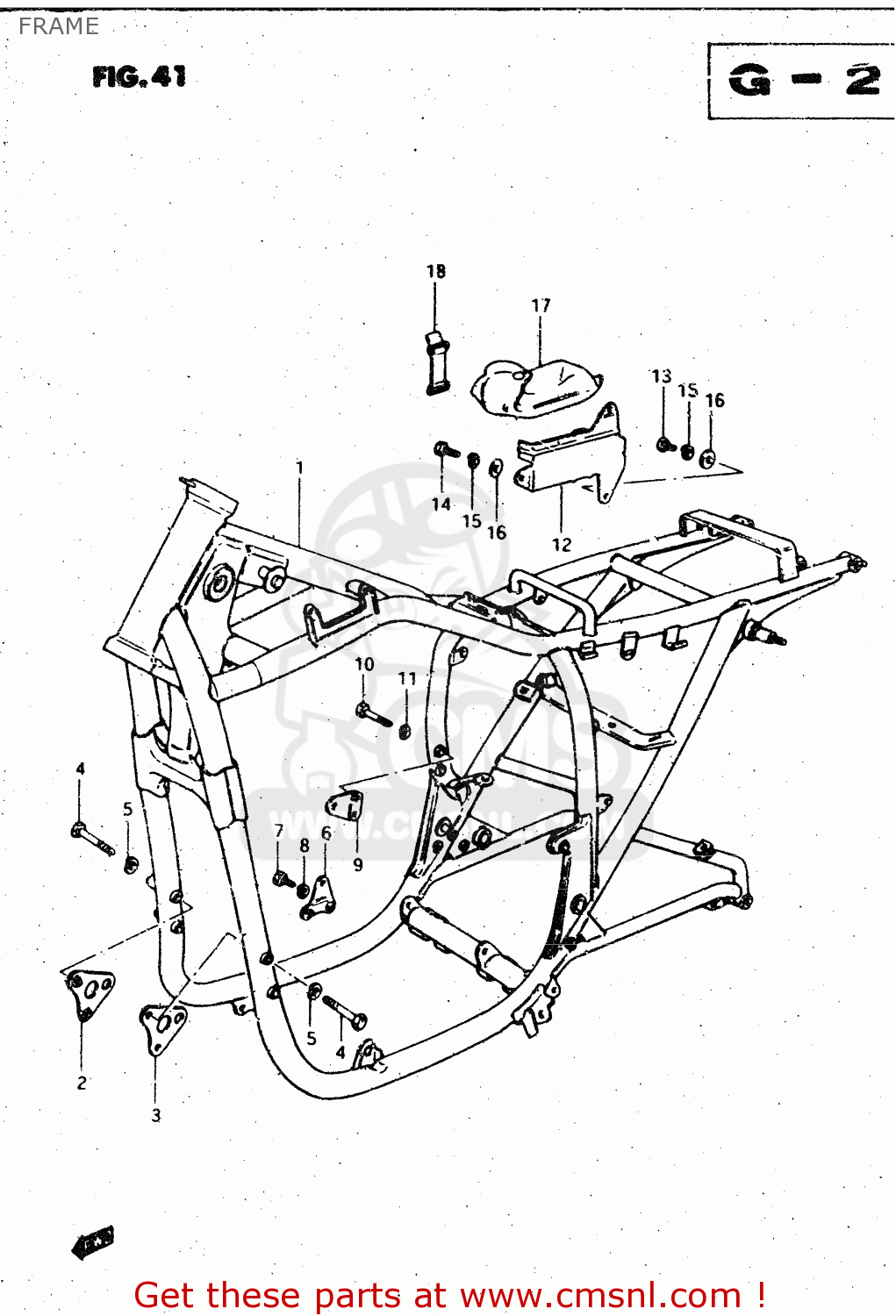 FRAME GS450L 1982 (Z) (E02 E21 E24 E25 E34 E39)