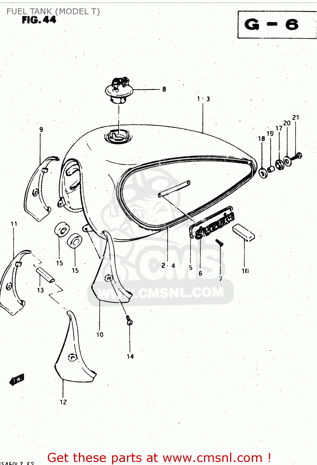 FUEL TANK (MODEL T) GS450L 1982 (Z) (E02 E21 E24 E25 E34 E39)