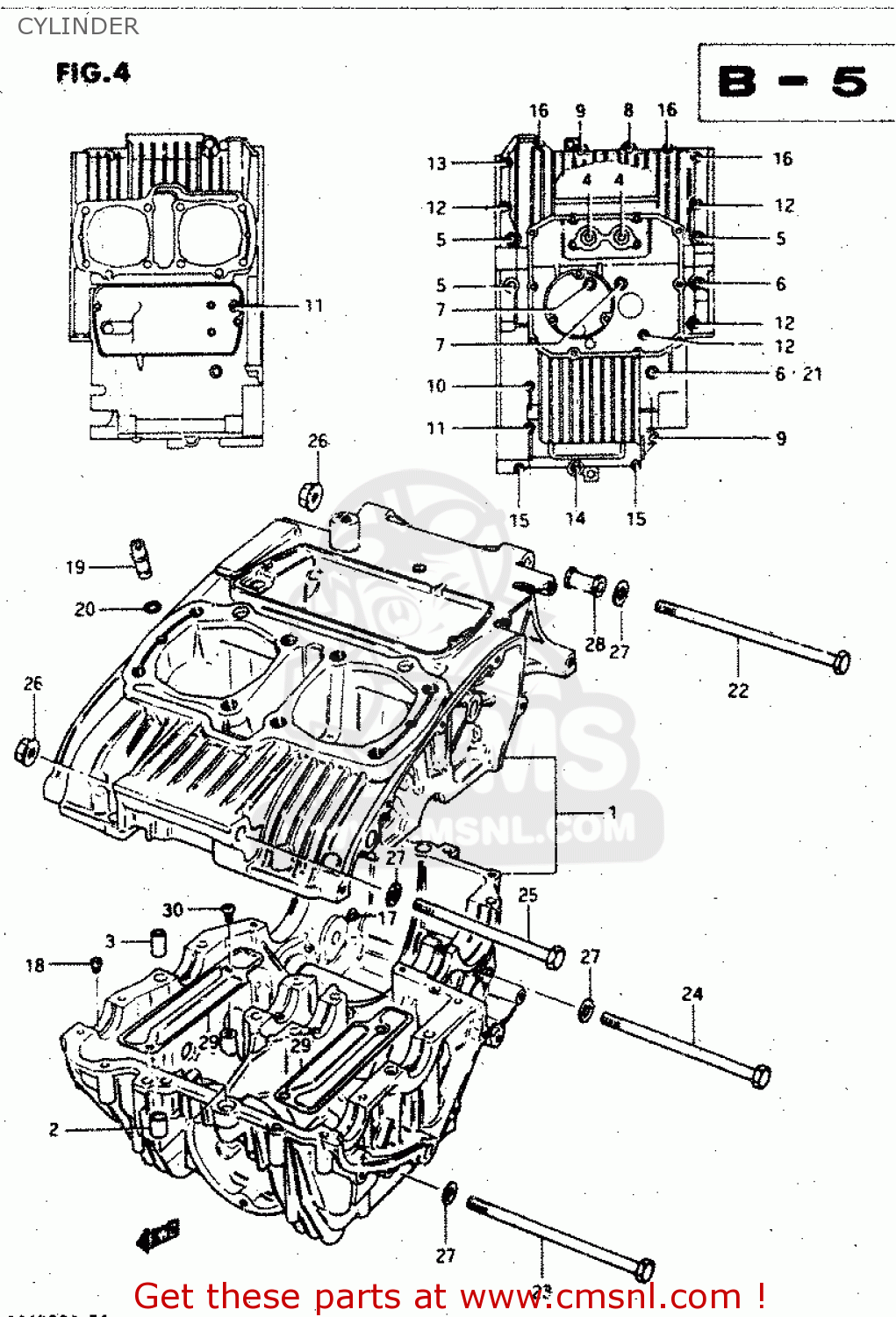 CYLINDER GS450L 1982 (Z) (E02 E21 E24 E25 E34 E39)