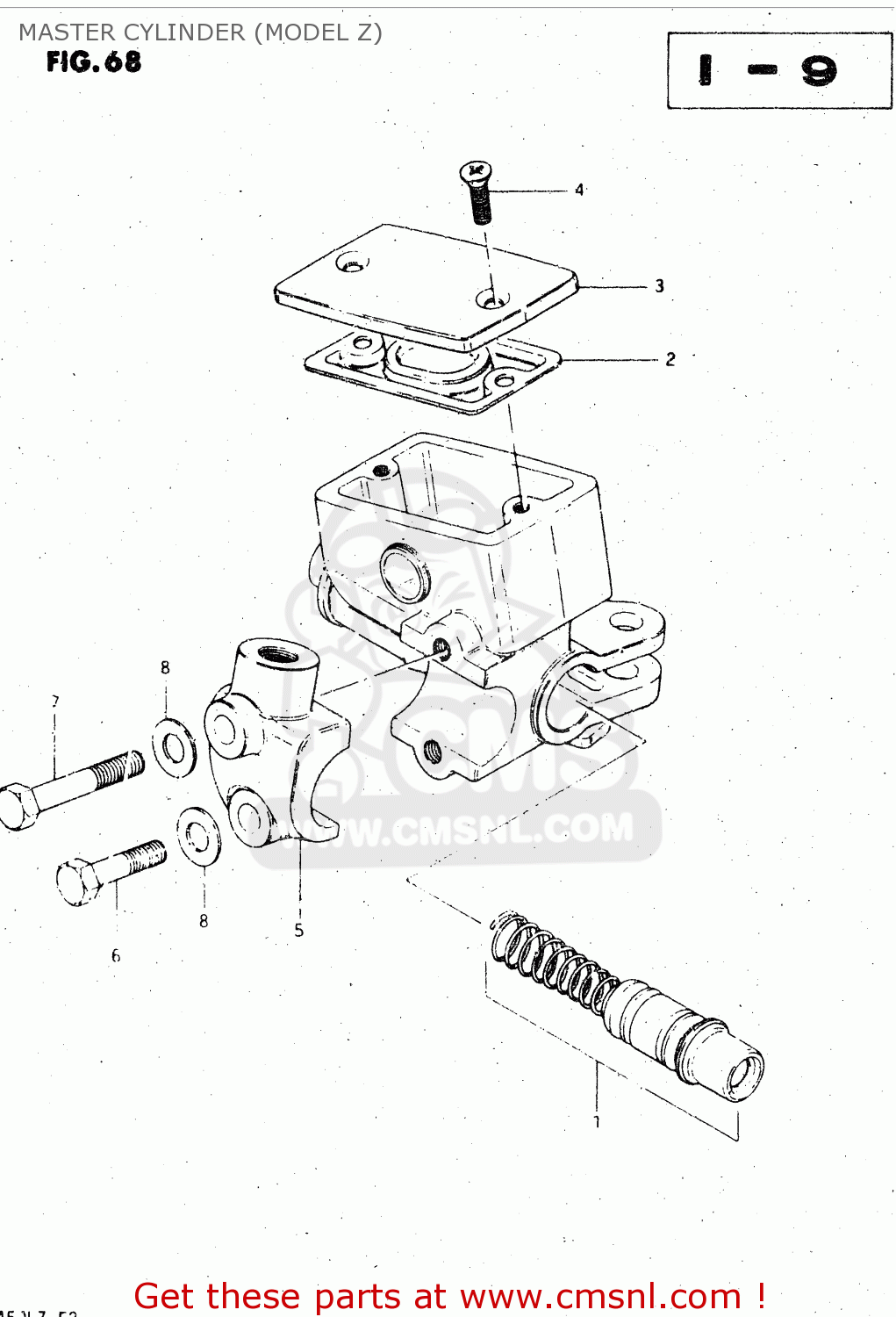 MASTER CYLINDER (MODEL Z) GS450L 1982 (Z) (E02 E21 E24 E25 E34 E39)