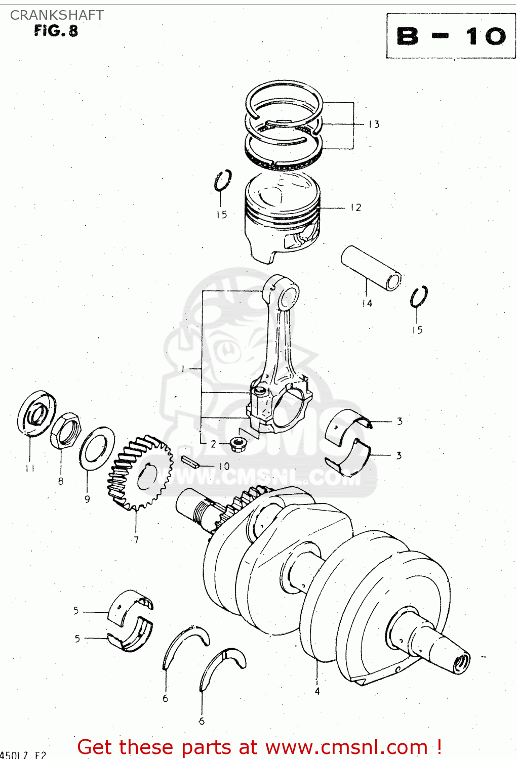 CRANKSHAFT GS450L 1982 (Z) (E02 E21 E24 E25 E34 E39)