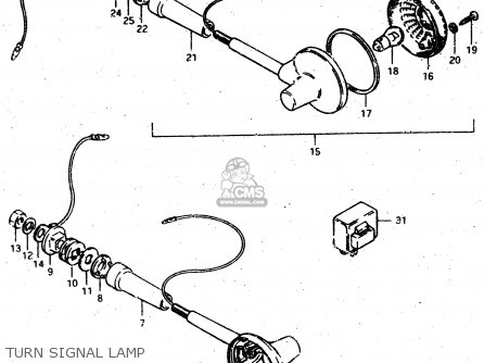 TURN SIGNAL LAMP - GS450L 1982 (Z) (E02 E21 E24 E25 E34 E39)