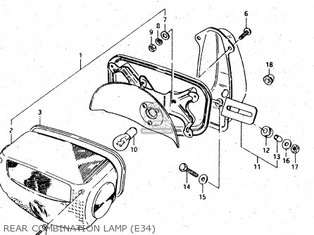 REAR COMBINATION LAMP (E34) - GS450L 1982 (Z) (E02 E21 E24 E25 E34 E39)