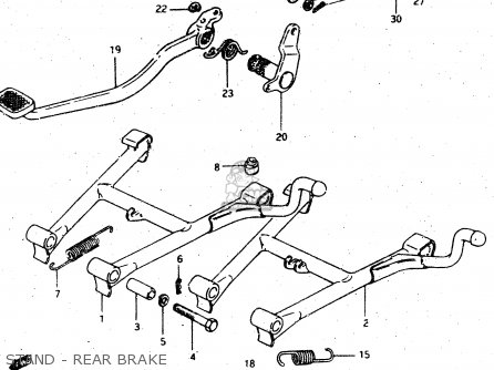 STAND - REAR BRAKE - GS450L 1982 (Z) (E02 E21 E24 E25 E34 E39)