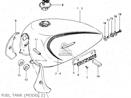 FUEL TANK (MODEL Z) - GS450L 1982 (Z) (E02 E21 E24 E25 E34 E39)