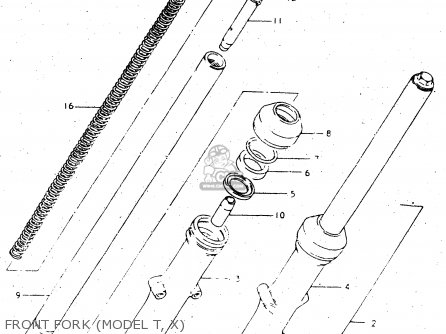 FRONT FORK (MODEL T, X) - GS450L 1982 (Z) (E02 E21 E24 E25 E34 E39)