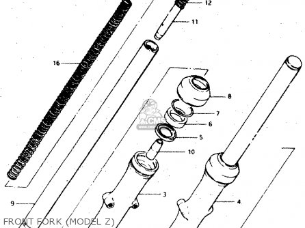 FRONT FORK (MODEL Z) - GS450L 1982 (Z) (E02 E21 E24 E25 E34 E39)