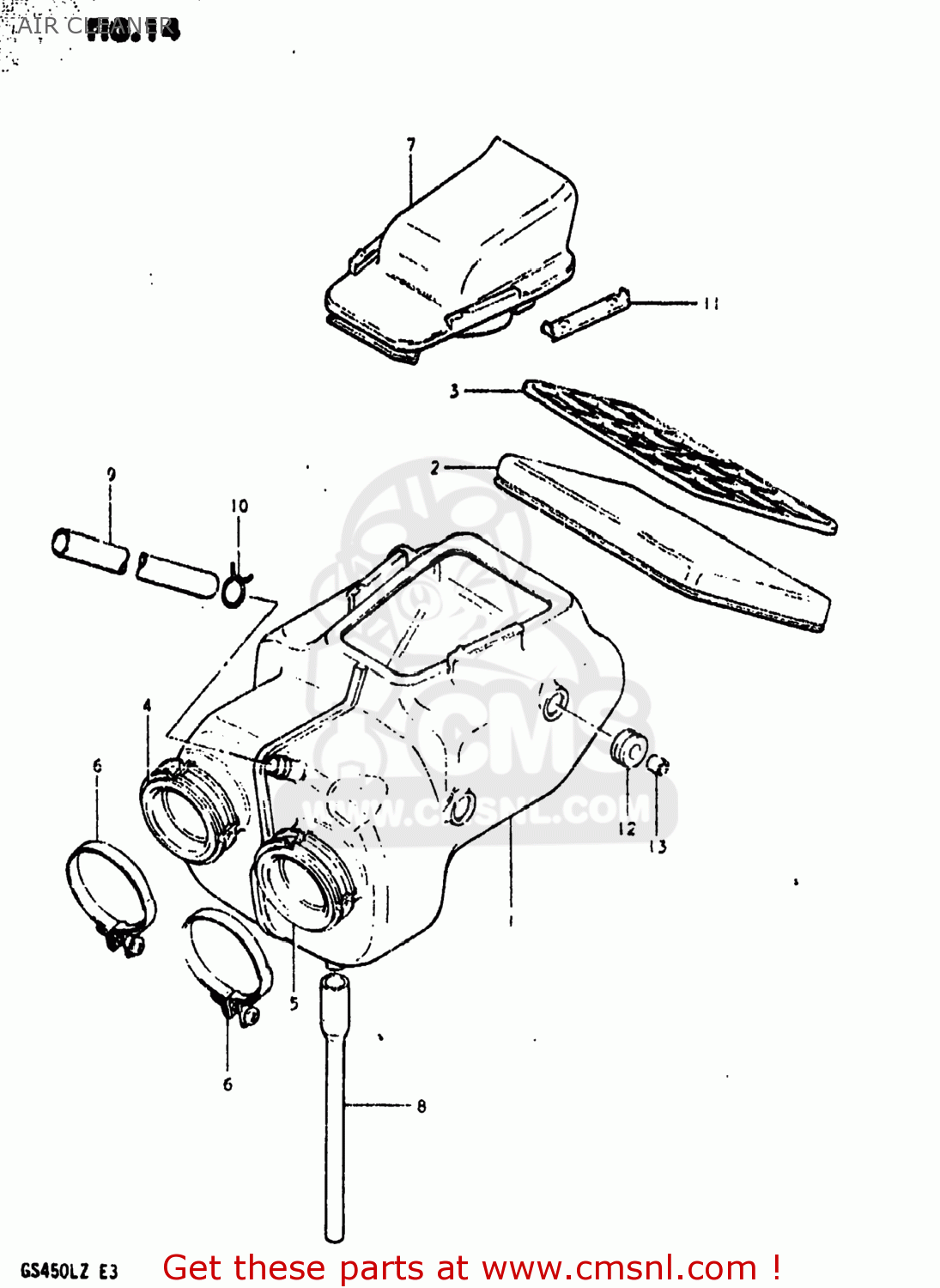 AIR CLEANER GS450L 1982 (Z) USA (E03)