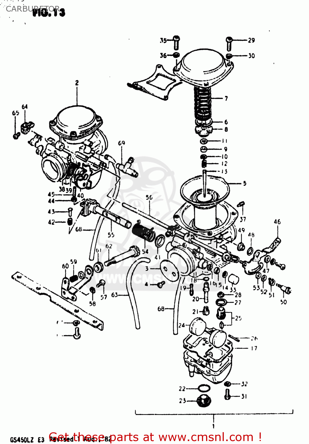 CARBURETOR GS450L 1982 (Z) USA (E03)