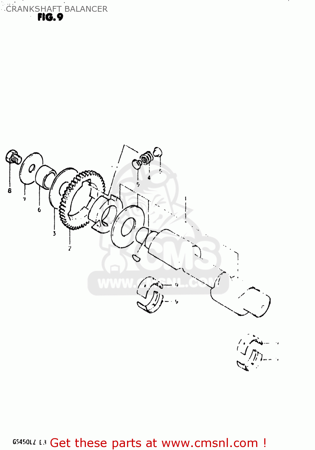 CRANKSHAFT BALANCER GS450L 1982 (Z) USA (E03)