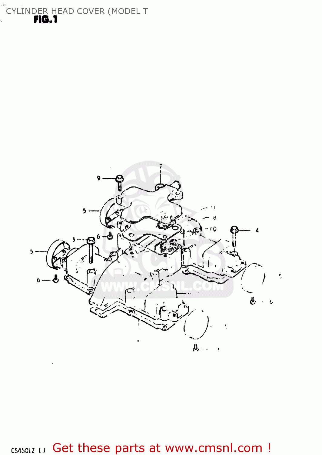 CYLINDER HEAD COVER (MODEL T GS450L 1982 (Z) USA (E03)