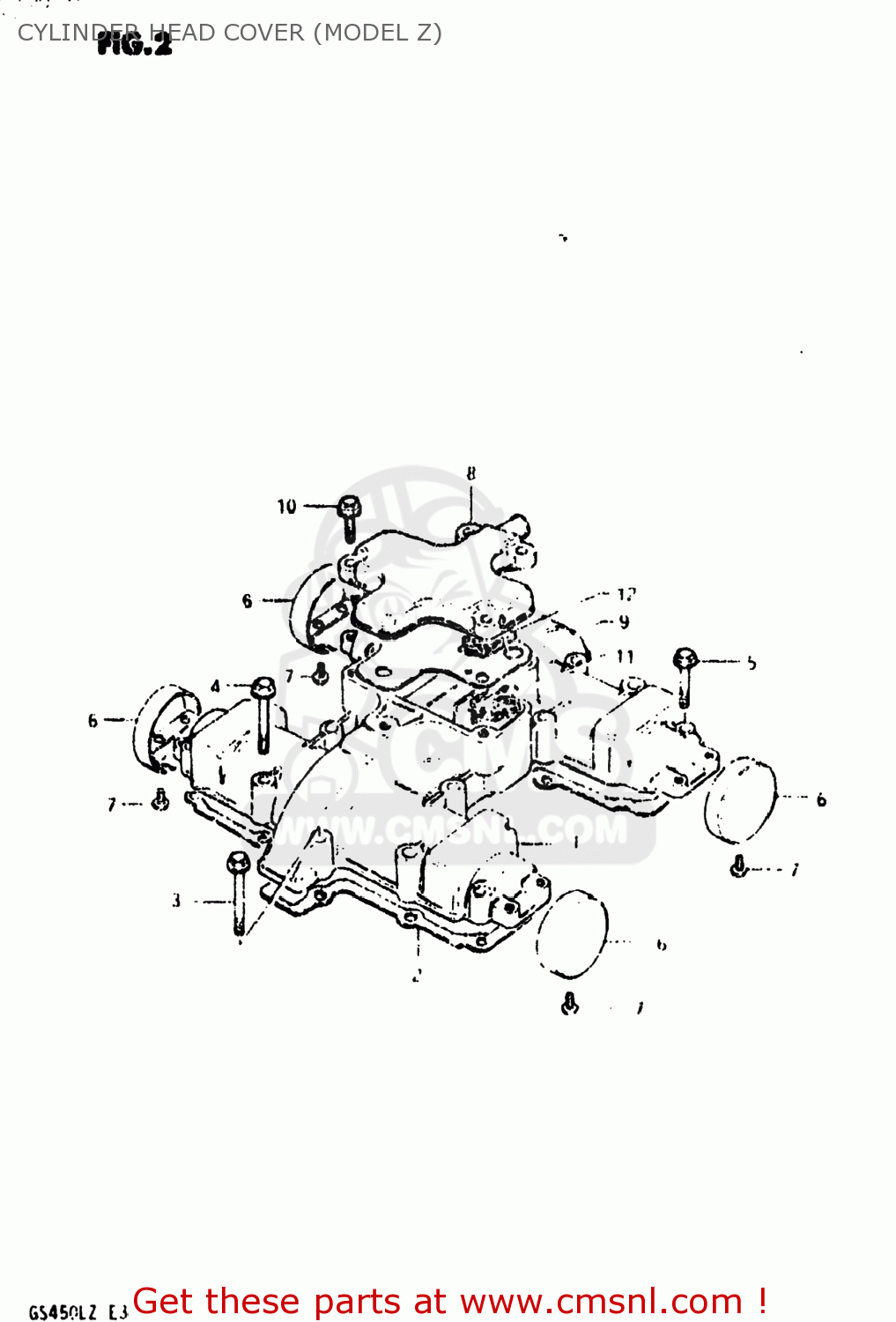 CYLINDER HEAD COVER (MODEL Z) GS450L 1982 (Z) USA (E03)