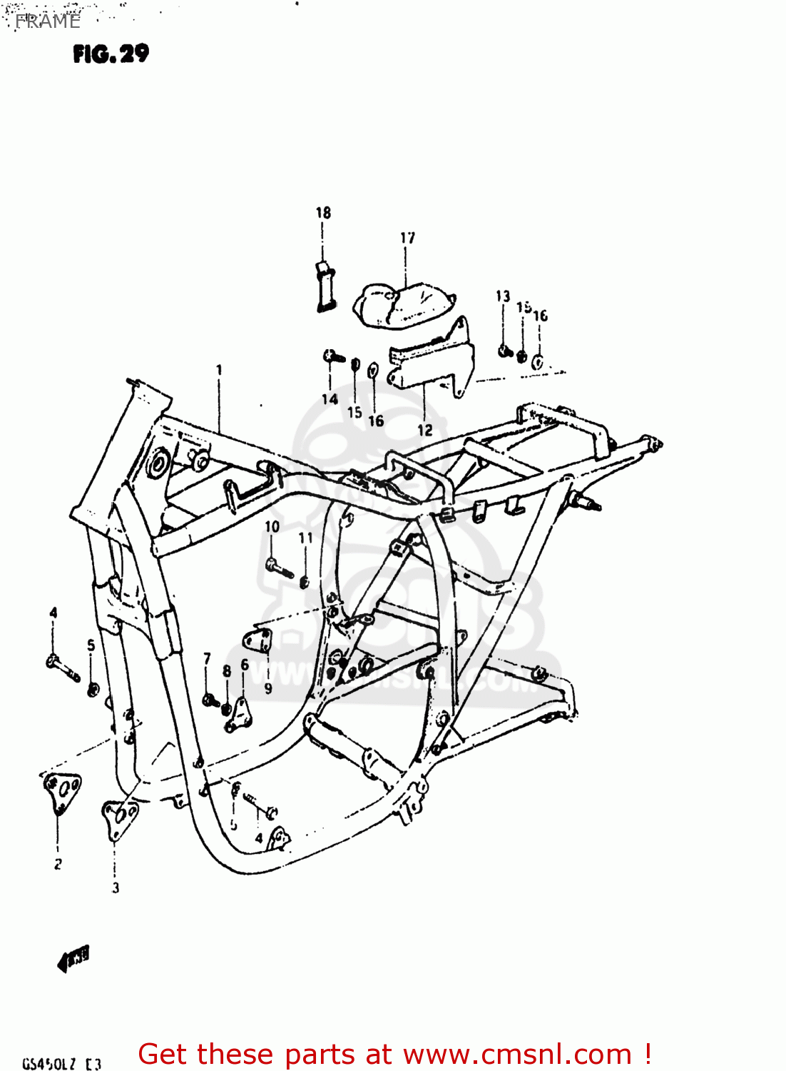 FRAME GS450L 1982 (Z) USA (E03)