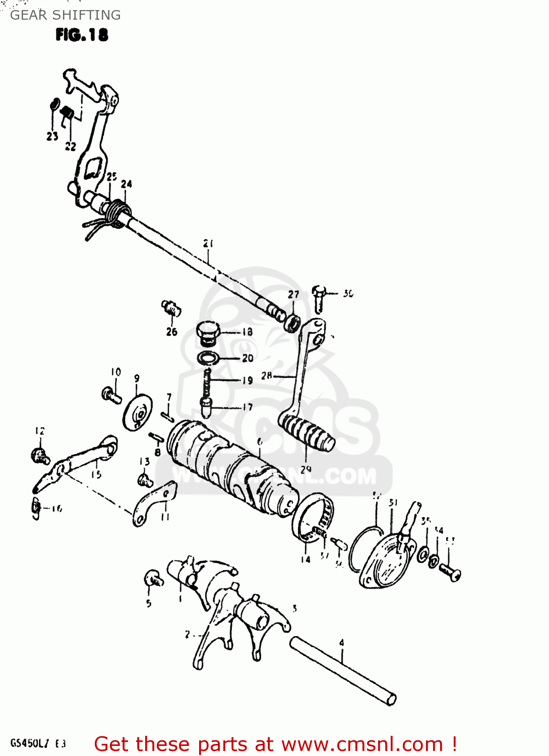 GEAR SHIFTING GS450L 1982 (Z) USA (E03)