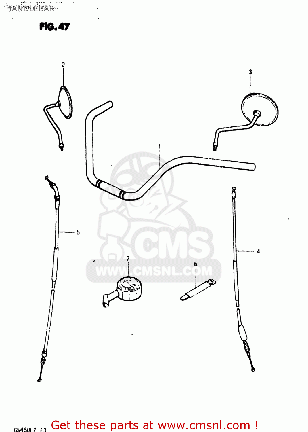 HANDLEBAR GS450L 1982 (Z) USA (E03)