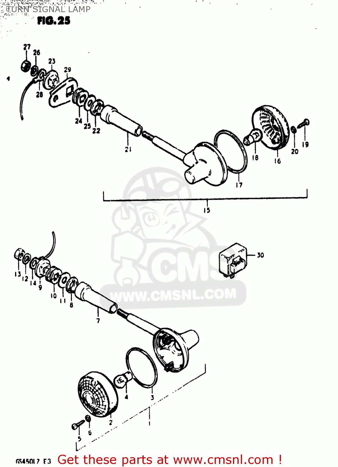 TURN SIGNAL LAMP GS450L 1982 (Z) USA (E03)