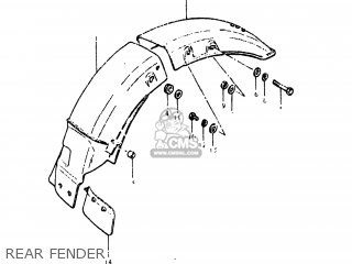 REAR FENDER - GS450L 1982 (Z) USA (E03)