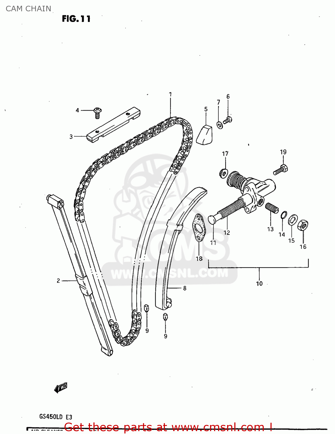CAM CHAIN GS450L 1983 (D) USA (E03)