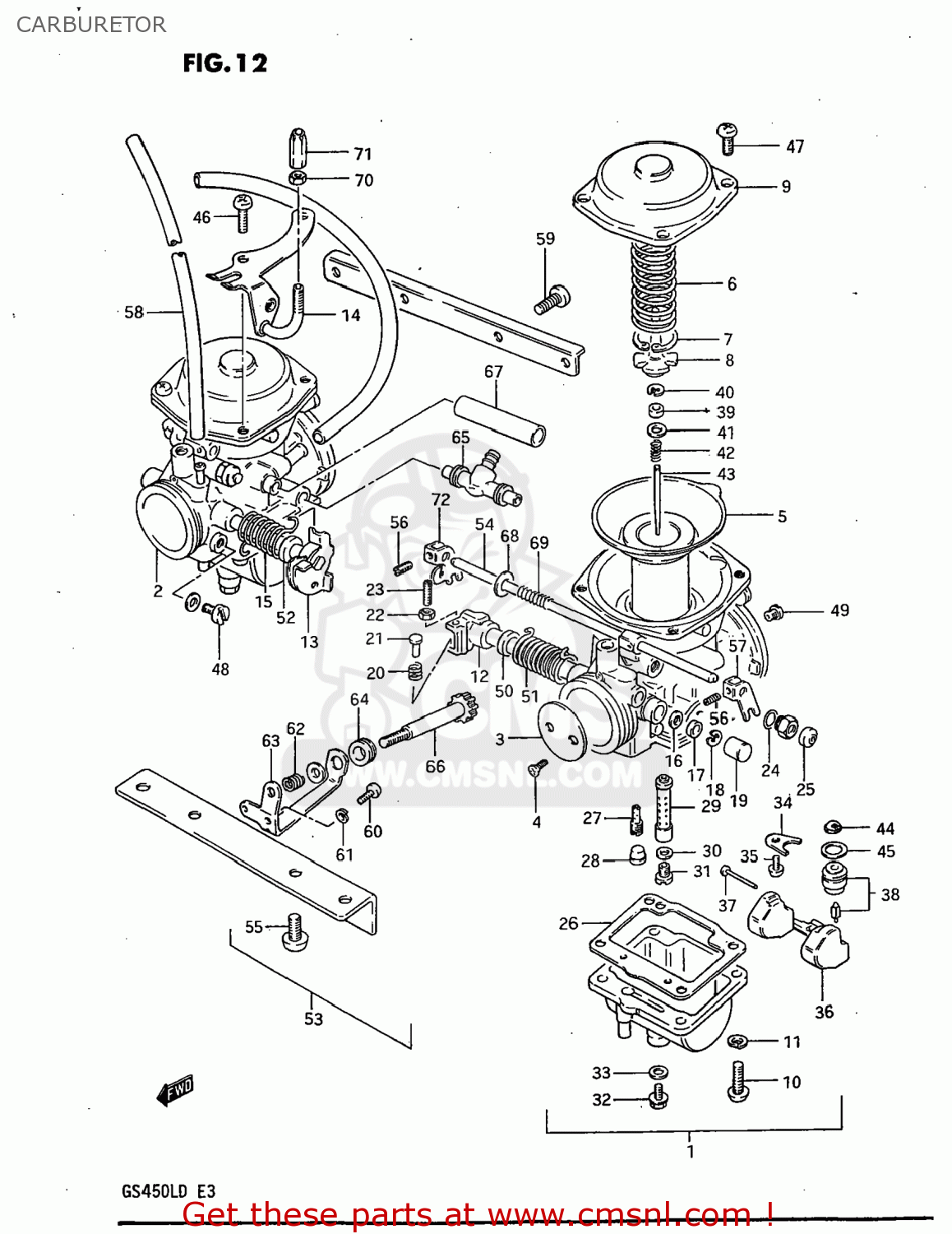 CARBURETOR GS450L 1983 (D) USA (E03)