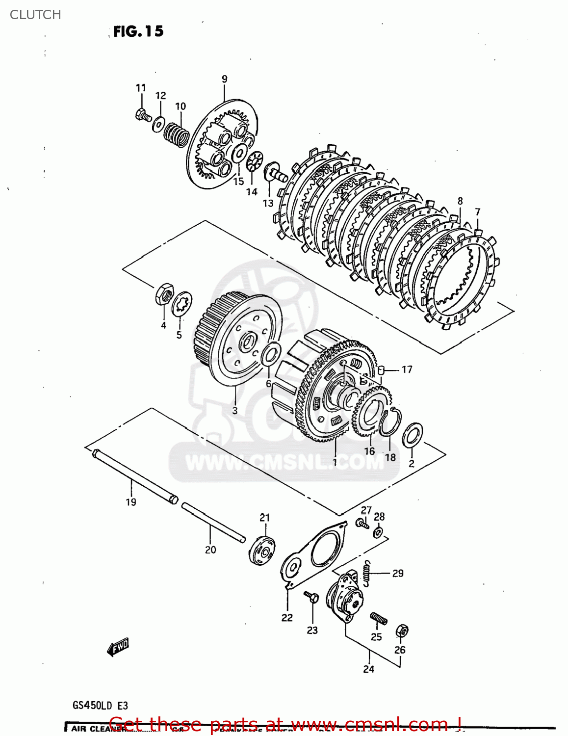 CLUTCH GS450L 1983 (D) USA (E03)