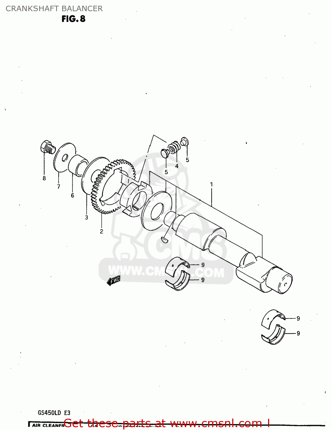 CRANKSHAFT BALANCER GS450L 1983 (D) USA (E03)