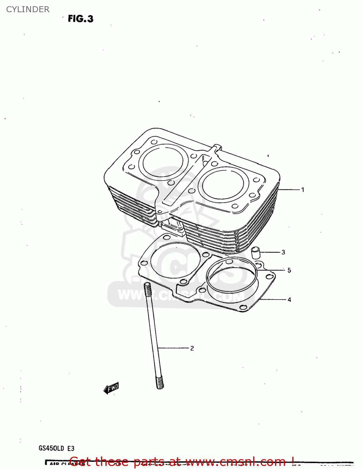 CYLINDER GS450L 1983 (D) USA (E03)