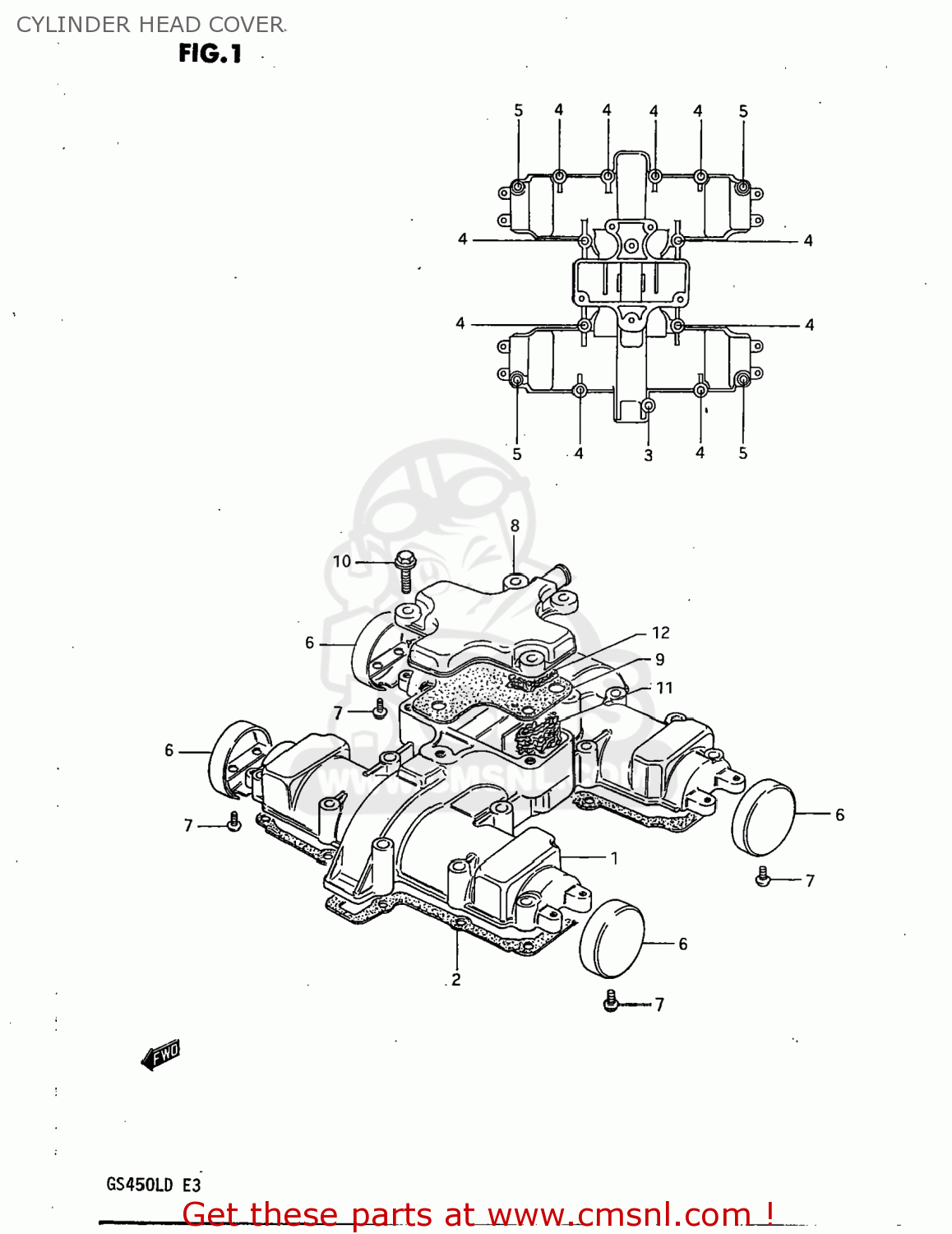 CYLINDER HEAD COVER GS450L 1983 (D) USA (E03)