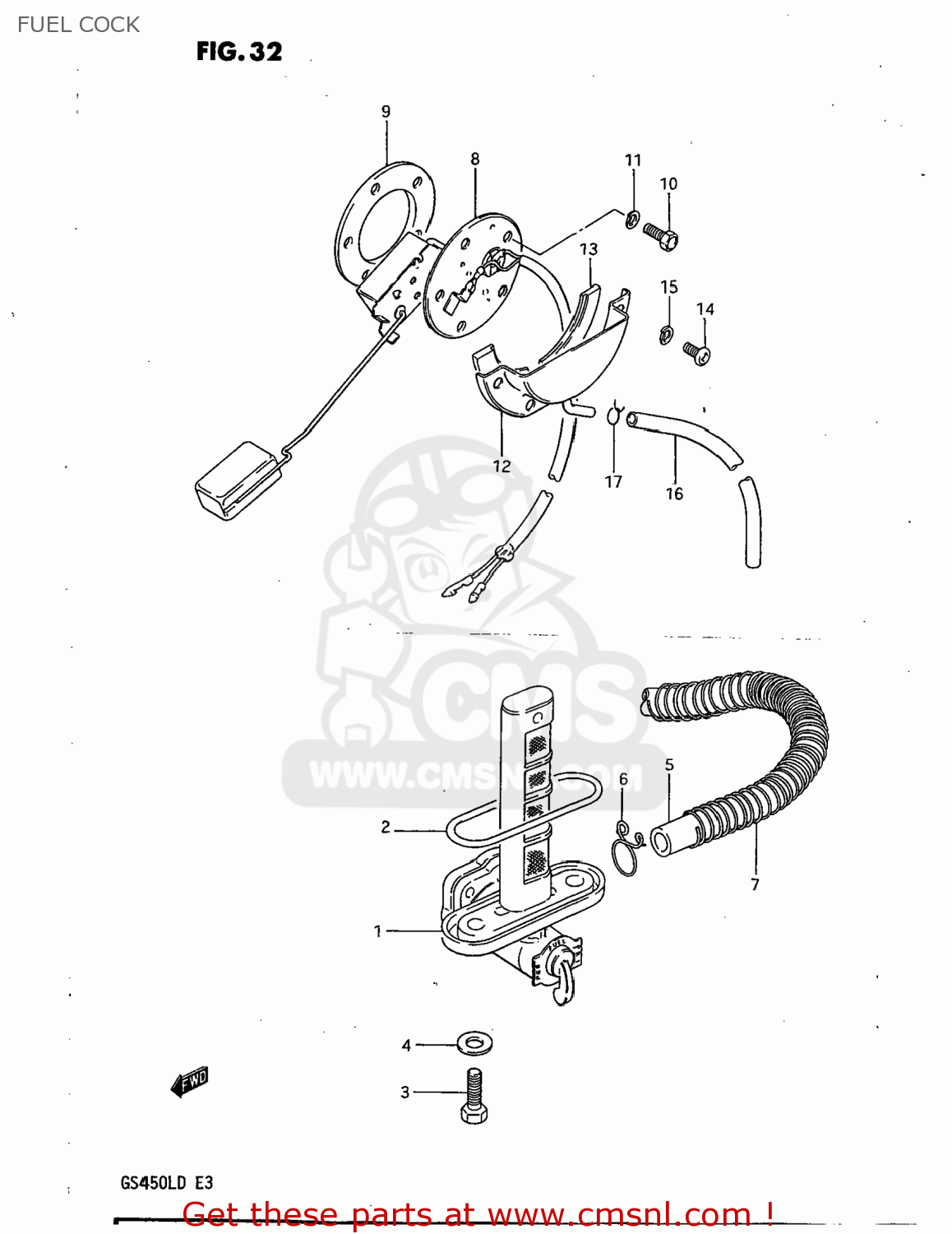 FUEL COCK GS450L 1983 (D) USA (E03)