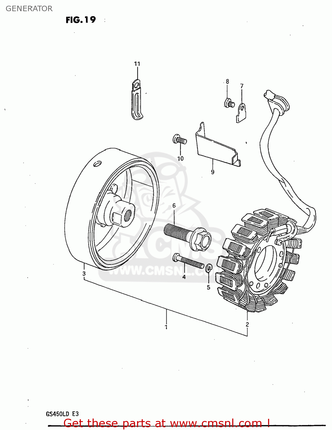 GENERATOR GS450L 1983 (D) USA (E03)