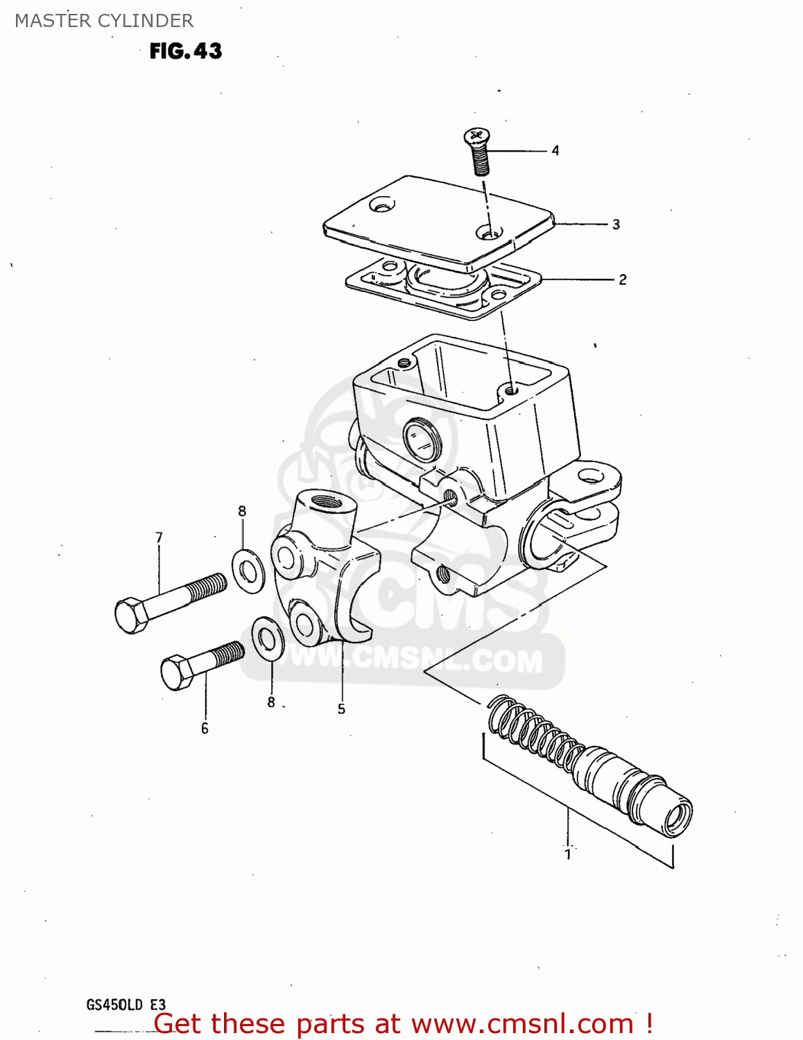 MASTER CYLINDER GS450L 1983 (D) USA (E03)