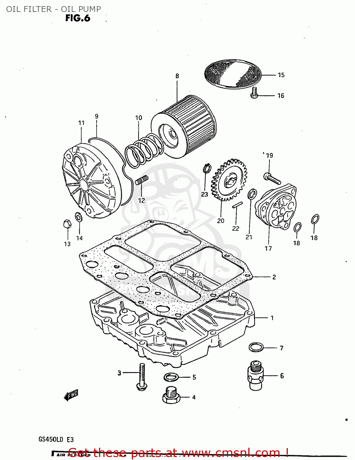 OIL FILTER - OIL PUMP GS450L 1983 (D) USA (E03)