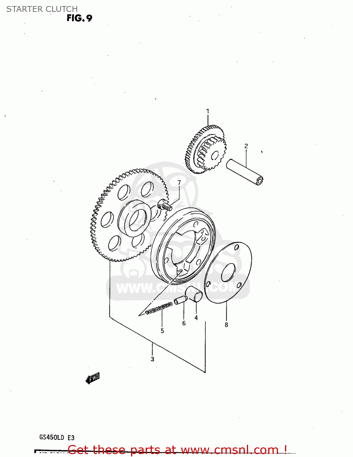 STARTER CLUTCH GS450L 1983 (D) USA (E03)