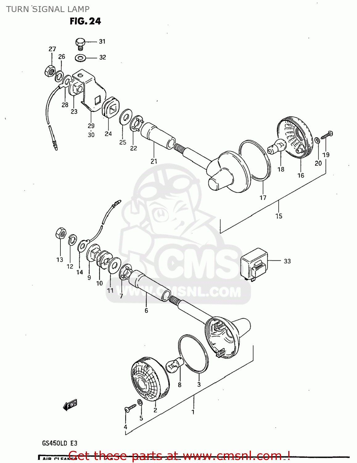 TURN SIGNAL LAMP GS450L 1983 (D) USA (E03)