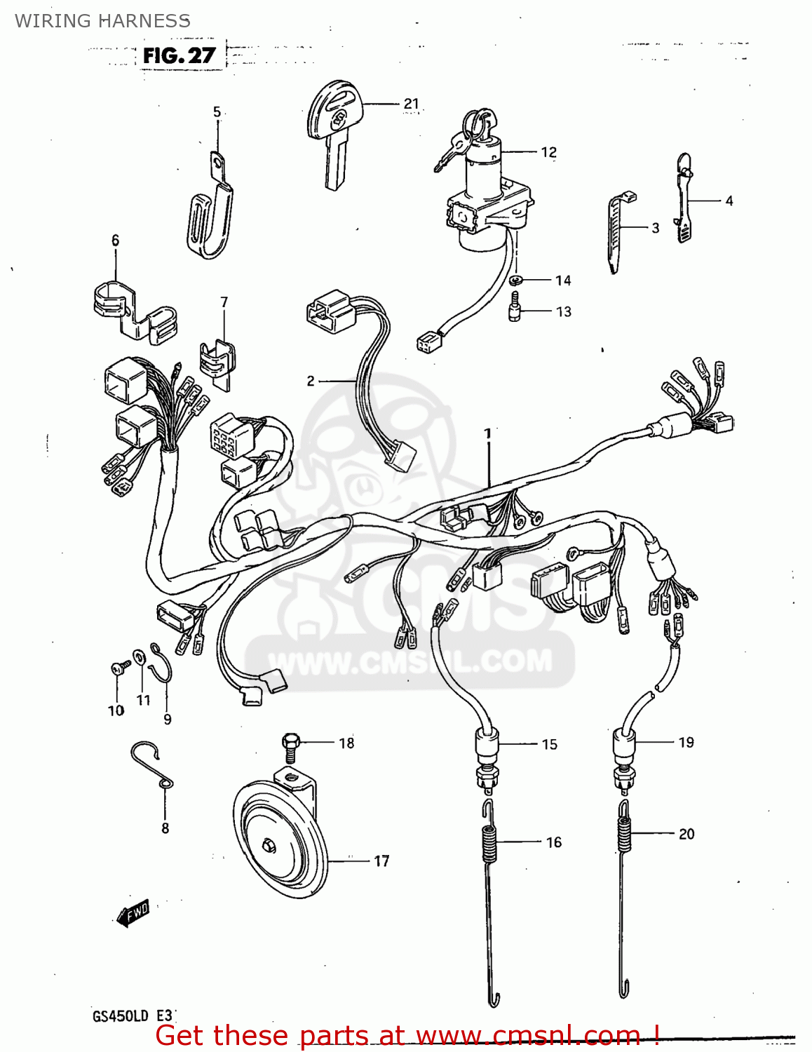 WIRING HARNESS GS450L 1983 (D) USA (E03)